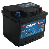 Аккумулятор HAWK (45 Ah) 400 A, 12 V Обратная, R+ HSMF-54322