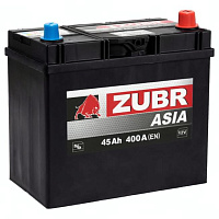Аккумулятор Zubr Ultra Asia 45 Ah, 400 A, 12 V, Обратная полярность, R+, B24