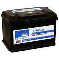 Аккумулятор SONNENSHCHEIN START LINE (74 Ah) 680 A, 12 V Прямая, L+ L3