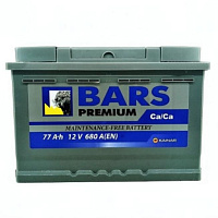 Аккумулятор BARS Premium (77 Ah) 680 A, 12 V Обратная, R+ L3