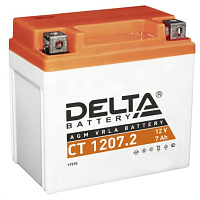 Аккумулятор для мотоцикла DELTA CT, 12V, 7Ah, 130A, Обратная полярность, R+, YTZ7S