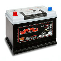 Аккумулятор SZNAJDER Silver (80 Ah) 560 А, 12 V Прямая, L+ D26