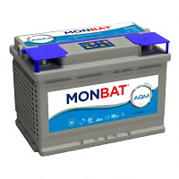 Аккумулятор MONBAT AGM (80 Ah) 800 A, 12 V Обратная, R+ L3