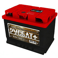 Аккумулятор Русбат плюс 6СТ (60 Ah) 500 A, 12 V Обратная, R+ L2