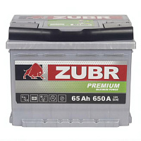 Аккумулятор Zubr Premium 65 Ah, 650 A, 12 V, Обратная полярность, R+, LB2