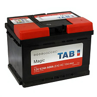 Аккумулятор TAB Magic (62 Ah) 600 A, 12 V Обратная, R+ LB2