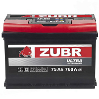 Автомобильный Аккумулятор ZUBR ULTRA 75Ah 760 A R+