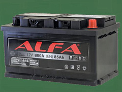 Автомобильный аккумулятор ALFA Hybrid 85Ah 800A R+ низк