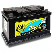 Аккумулятор ZAP (72 Ah) 680 A, 12 V Обратная, R+ LB3 ZAP-572 21