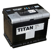 Аккумулятор Titan Standart (62 Ah) 570 A, 12 V Обратная, R+ L2