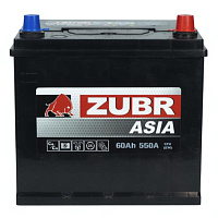 Аккумулятор Zubr Ultra Asia 60 Ah, 550 A, 12 V, Обратная полярность, R+, D23