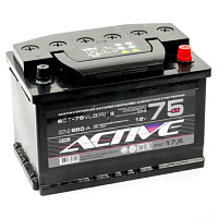 Аккумулятор AKTEX Active Frost (75 Ah) 650 A, 12 V Обратная, R+ L3