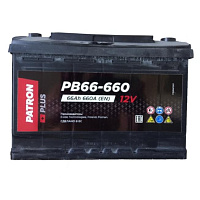 Аккумулятор Patron PB (66 Ah) 660 A, 12 V Прямая, L+ L3