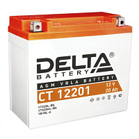 Аккумулятор для мотоцикла DELTA (20 Ah) 270 A, 12 V Обратная, R+ YT20L-4 CT 12201