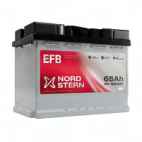 Аккумулятор NORDSTERN EFB (65 Ah) 650 A, 12 V Обратная, R+ L2 NS650F