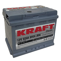 Автомобильный Аккумулятор KRAFT Classic 62Ah R+ 600A