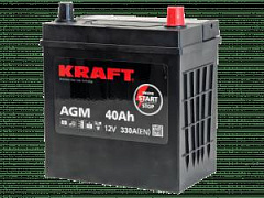 Автомобильный Аккумулятор KRAFT AGM Asia 40Ah JR 330A