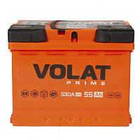 Аккумулятор VOLAT Prime (55 Ah) 530 A, 12 V Обратная, R+ L2 VP550