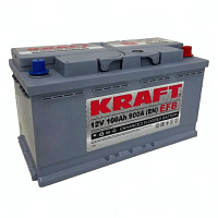 Аккумулятор KRAFT EFB 100 Ah, 900 A, 12 V Обратная, R+