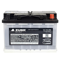 Аккумулятор Zubr Ultra OE 74 Ah, 800 A, 12 V, Обратная полярность, R+, L3