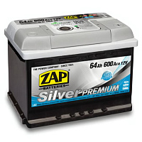 Аккумулятор ZAP PREMIUM (64 Ah) 620 A, 12 V Обратная, R+ LB2 ZAP 564 45