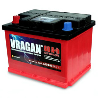 Аккумулятор URAGAN (60 Ah) 500 A, 12 V Прямая, L+ L2