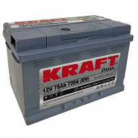Аккумулятор KRAFT (75 Ah) 720 A, 12 V Обратная, R+ LB3 S LB3 075 10B13
