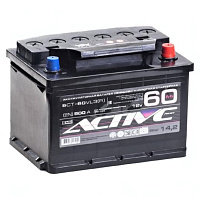 Аккумулятор AKTEX Active Frost (60 Ah) 500 A, 12 V Обратная, R+ L2