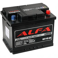Аккумулятор ALFA Hybrid (62 Ah) 560 А, 12 V Обратная, R+ L2