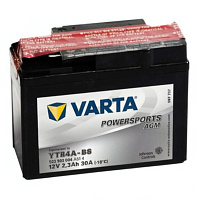 Аккумулятор для мотоцикла Varta Powersports AGM (2.3 Ah) 30 A, 12 V Боковое расположение YTR4A-BS 503903