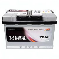 Аккумулятор NORDSTERN (75 Ah) 760 A, 12 V Прямая, L+ L3 NS751S