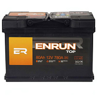 Аккумулятор ENRUN TOP (80 Ah) 780 A, 12 V Прямая, L+ L3 EN801P