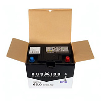 Аккумулятор BUSHIDO EFB 65 Ah, 640 A, 12 V Обратная, R+ L2