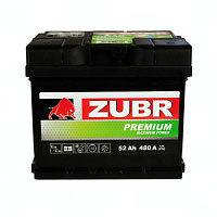 Аккумулятор ZUBR (52 Ah) 480 A, 12 V Прямая, L+ LB1 ZU521P
