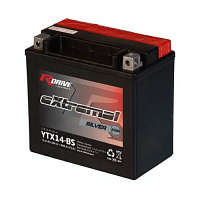 Аккумулятор RDrive YTX14-BS eXtremal Silver AGM 12.6 Ah (150×87×130)