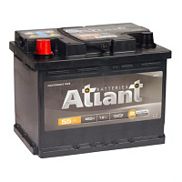 Аккумулятор ATLANT (55 Ah) 460 A, 12 V Прямая, L+ L2 AB601SU