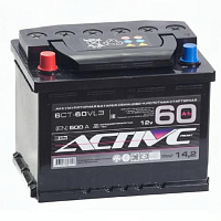 Аккумулятор AKTEX Active Frost (60 Ah) 500 A, 12 V Прямая, L+ L2
