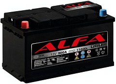 Автомобильный аккумулятор ALFA Hybrid 110Ah 900A L+