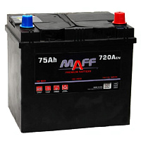 Аккумулятор MAFF Premium (75 Ah) 720 A, 12 V Обратная, R+ D26
