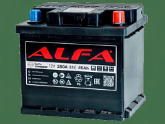 Автомобильный аккумулятор ALFA STANDARD 45Ah 380A R+