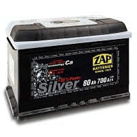 Аккумулятор ZAP SILVER (80 Ah) 700 A, 12 V Обратная, R+ L3 ZAP-580 25