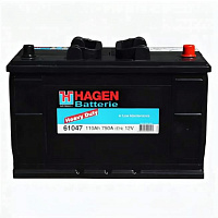 Аккумулятор HAGEN PL (110 Ah) 750 A, 12 V Обратная, R+ D2 61047