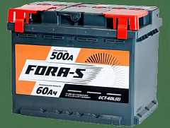 Автомобильный аккумулятор FORA-S 60Ah 500A R+