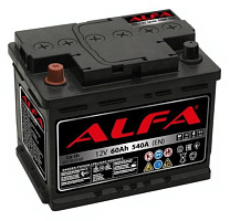 Автомобильный аккумулятор ALFA Hybrid 60Ah 540A L+