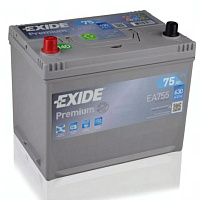 Аккумулятор EXIDE (75 Ah) 630 A, 12 V Прямая, L+ D26