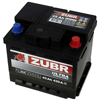 Аккумулятор Zubr Premium 45 Ah, 480 A, 12 V, Обратная полярность, R+, LB1