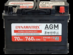Автомобильный аккумулятор DYNAMATRIX KOREA AGM 70 Ah 760A