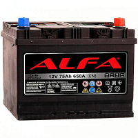 Аккумулятор Alfa Hybrid Asia / 75Ah / 650А / Asia