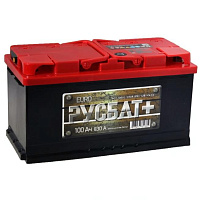 Аккумулятор Русбат плюс 6СТ (100 Ah) 830 A, 12 V Прямая, L+ L5