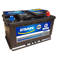 Автомобильный аккумулятор ESAN AGM 80Ah 800A R+